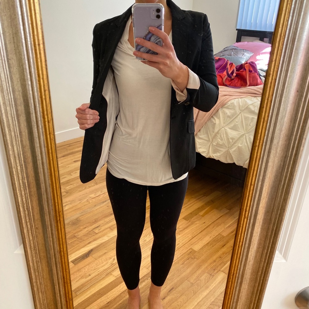 Black Pin Striped Blazer
